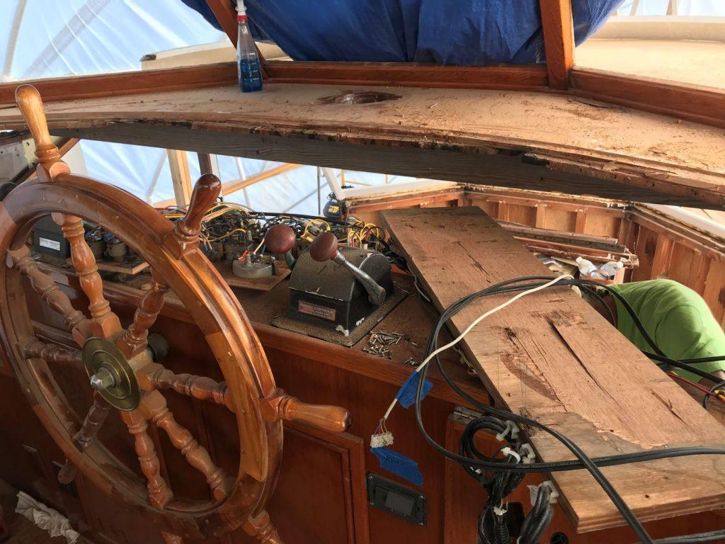 Pilot house during restoration